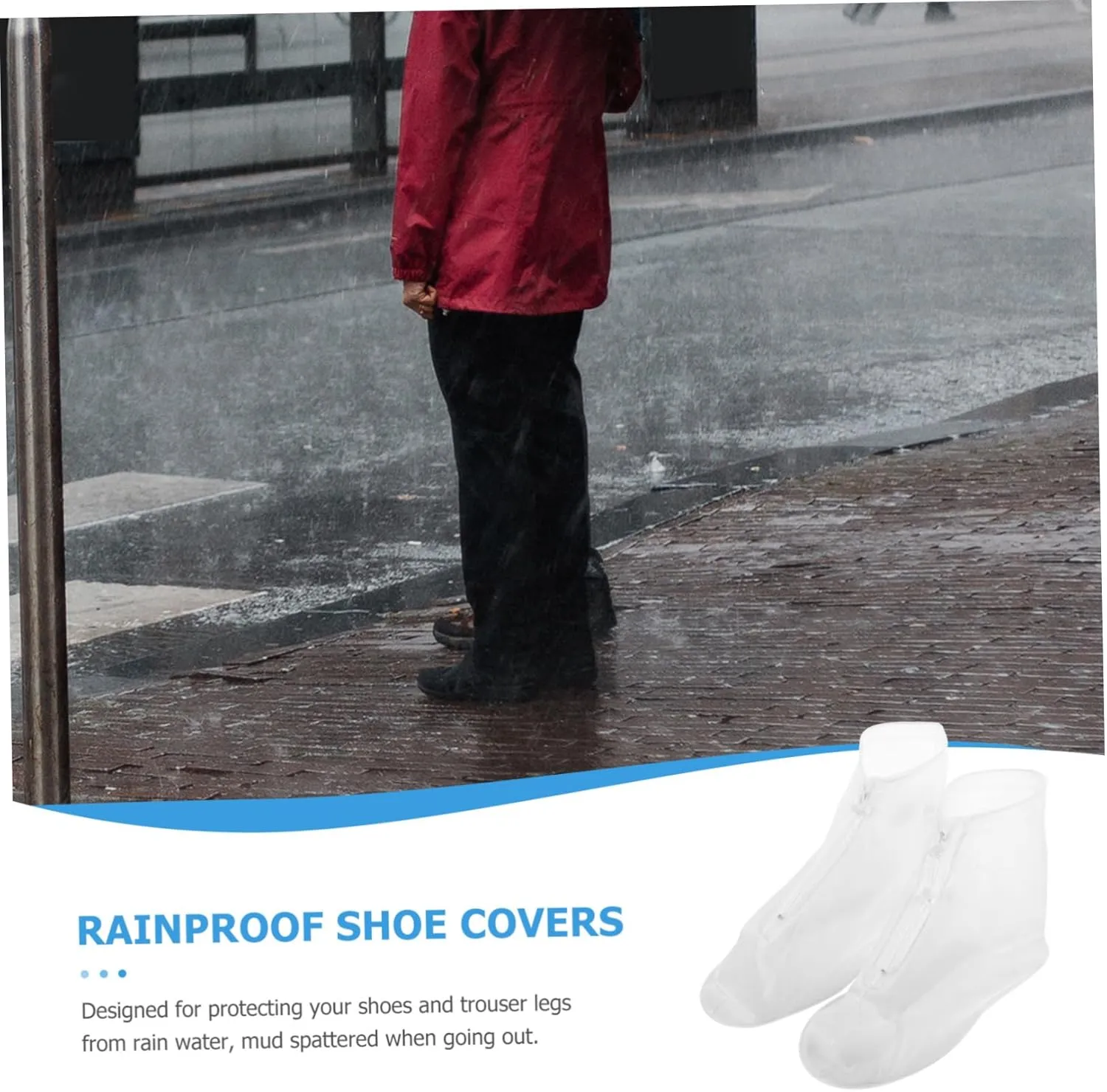 SUPVOX Pair Overshoes Waterproof Rainproof Shoe Covers Waterproof Boot Covers Waterproof Shoe Covers Rain Shoe