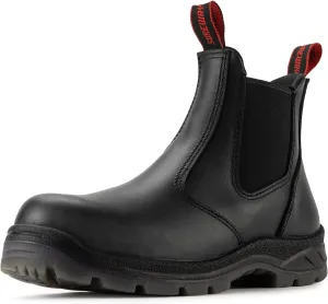 SUREWAY Men's Slip-On Work Boots for Men,Upgraded Slip/Water Resistant,Composite Toe,Anti-Static,Fire Station Mechanic Romeo Chelsea Work Boots for Men,Industrial Construction Boot/Shoes,Size 7.5