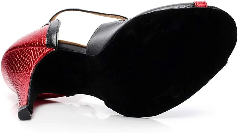 SWDZM Women's Latin Dance Shoes Ballroom Salsa Tango Performance Dance Shoes,Model-QJW6132