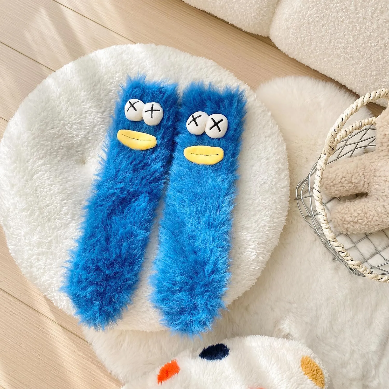 TFTSR Crazy Funny Fuzzy Silly Socks for Kids Women,Girls Fluffy Slipper Novelty Fun Socks,Boy Men Cute Cozy Soft Animal Socks
