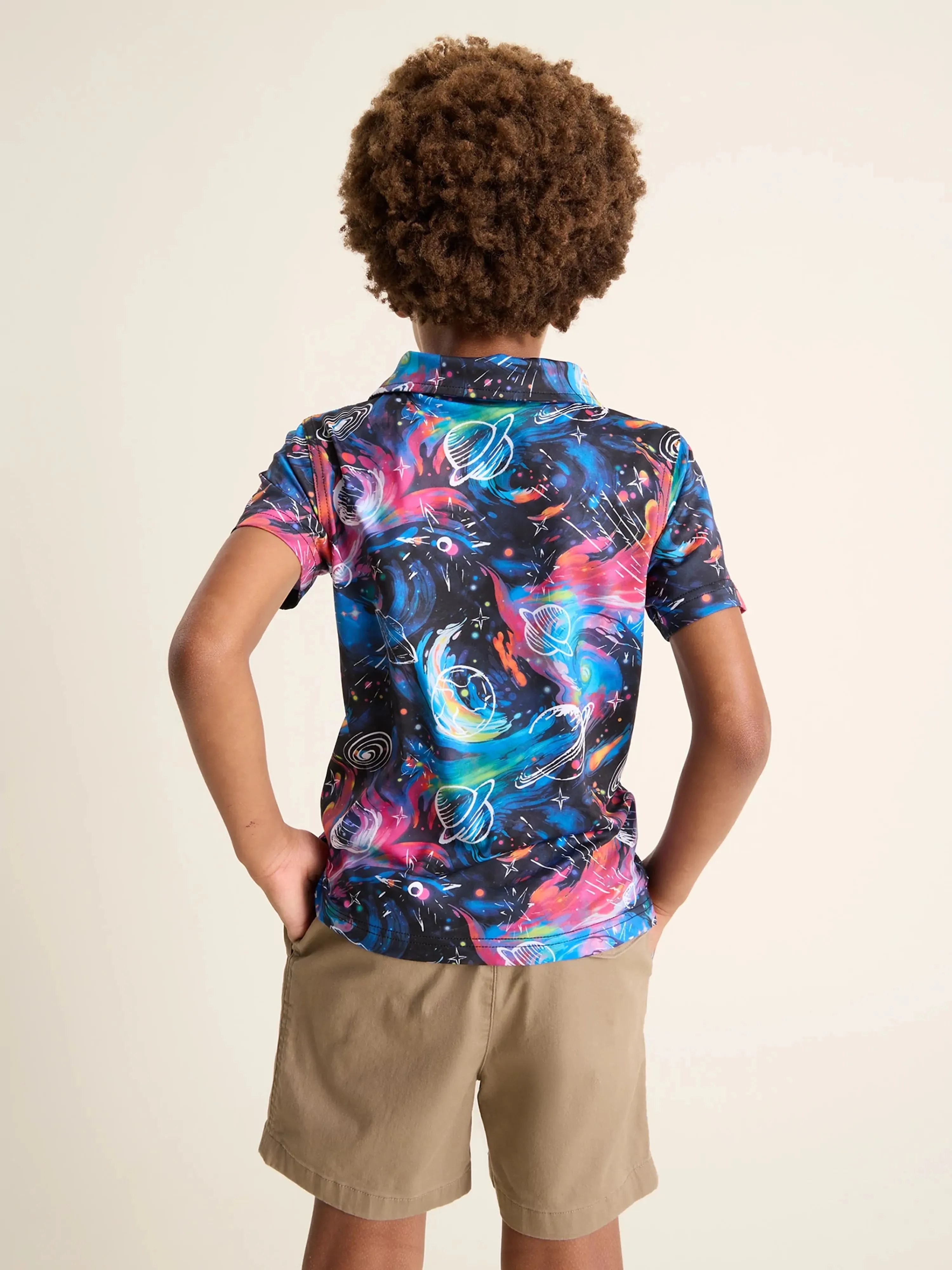 The Lil Galactic Odyssey (Little Kids Performance Polo)