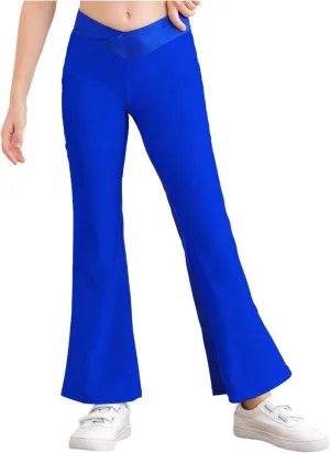 TiaoBug Kids Girls Flare Leggings Bootcut Yoga Pants Modern Ballet Jazz Latin Hip Hop Dance Bell Bottoms Trousers