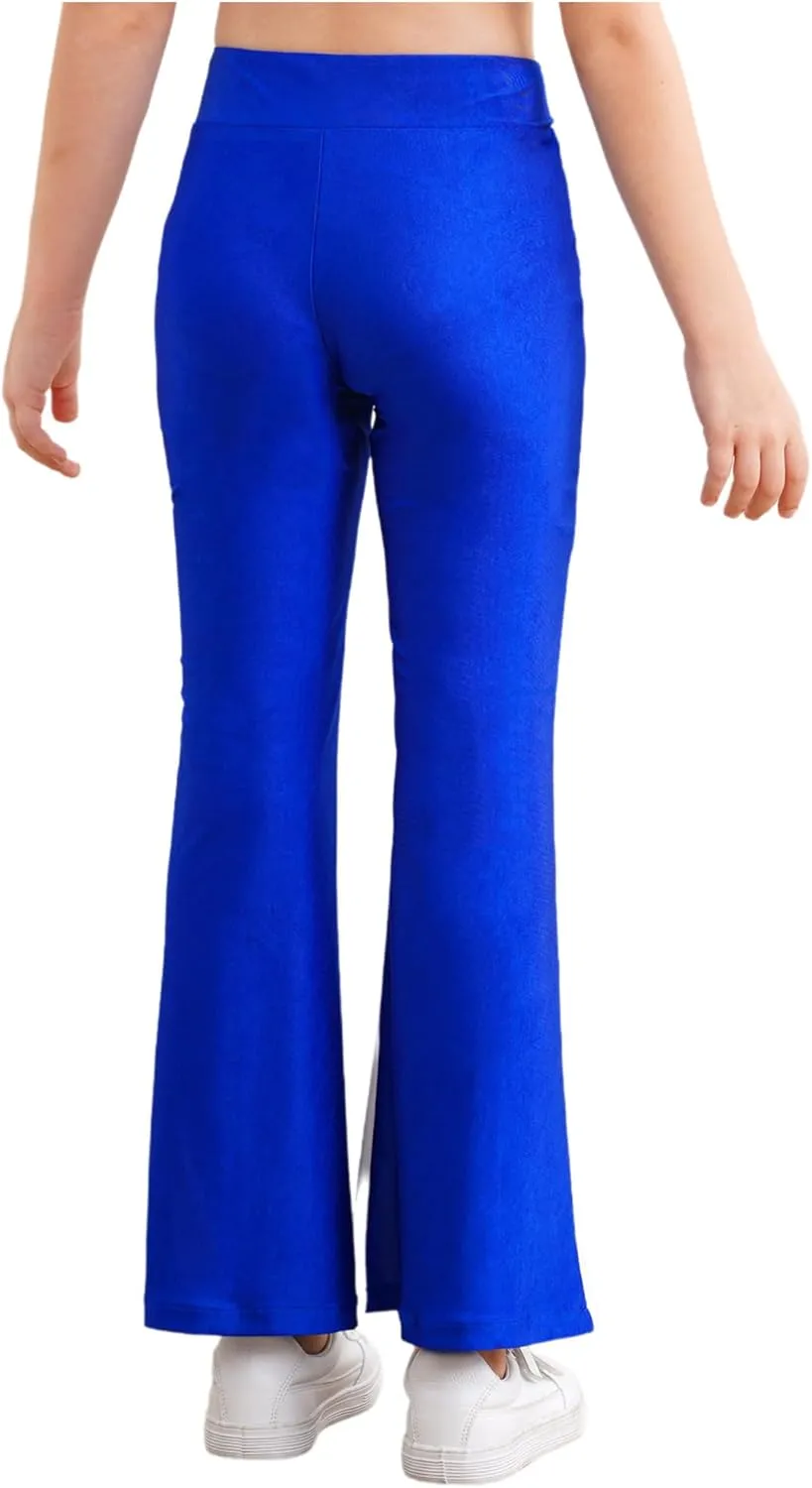 TiaoBug Kids Girls Flare Leggings Bootcut Yoga Pants Modern Ballet Jazz Latin Hip Hop Dance Bell Bottoms Trousers