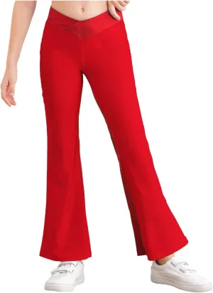 TiaoBug Kids Girls Flare Leggings Bootcut Yoga Pants Modern Ballet Jazz Latin Hip Hop Dance Bell Bottoms Trousers