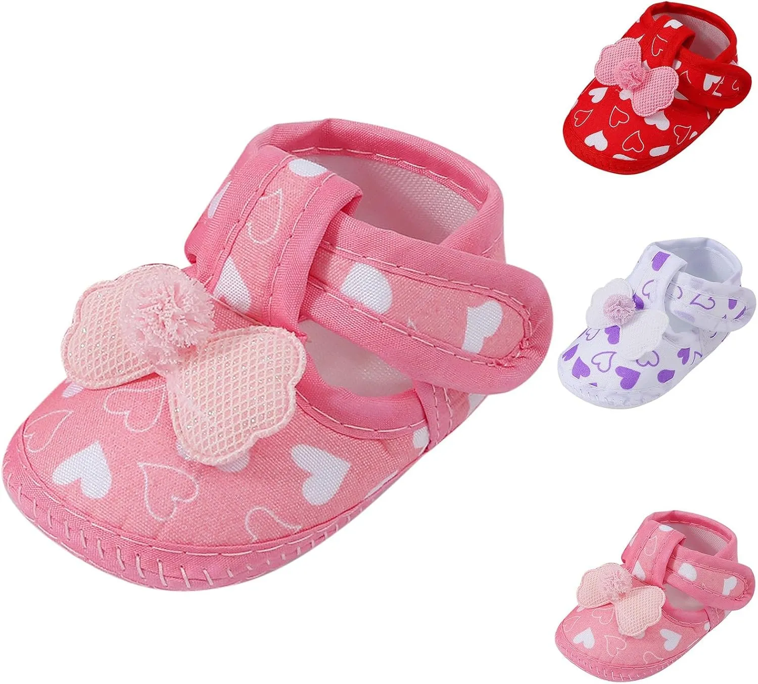 Toddler Baby Girls Cute Flower First Walking Sandals Lightweight Soft Sole Non-Slip Sneakers Princess Wedding Shoes
