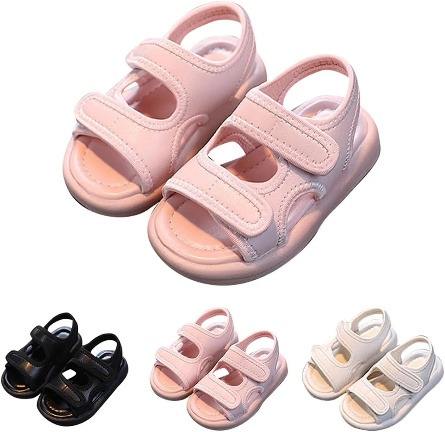 Toddler Boys Girls Athletic Sandals Outdoor Open Toe Sport Shoes Breathable Soft Sole Lightweight Plush Slipper