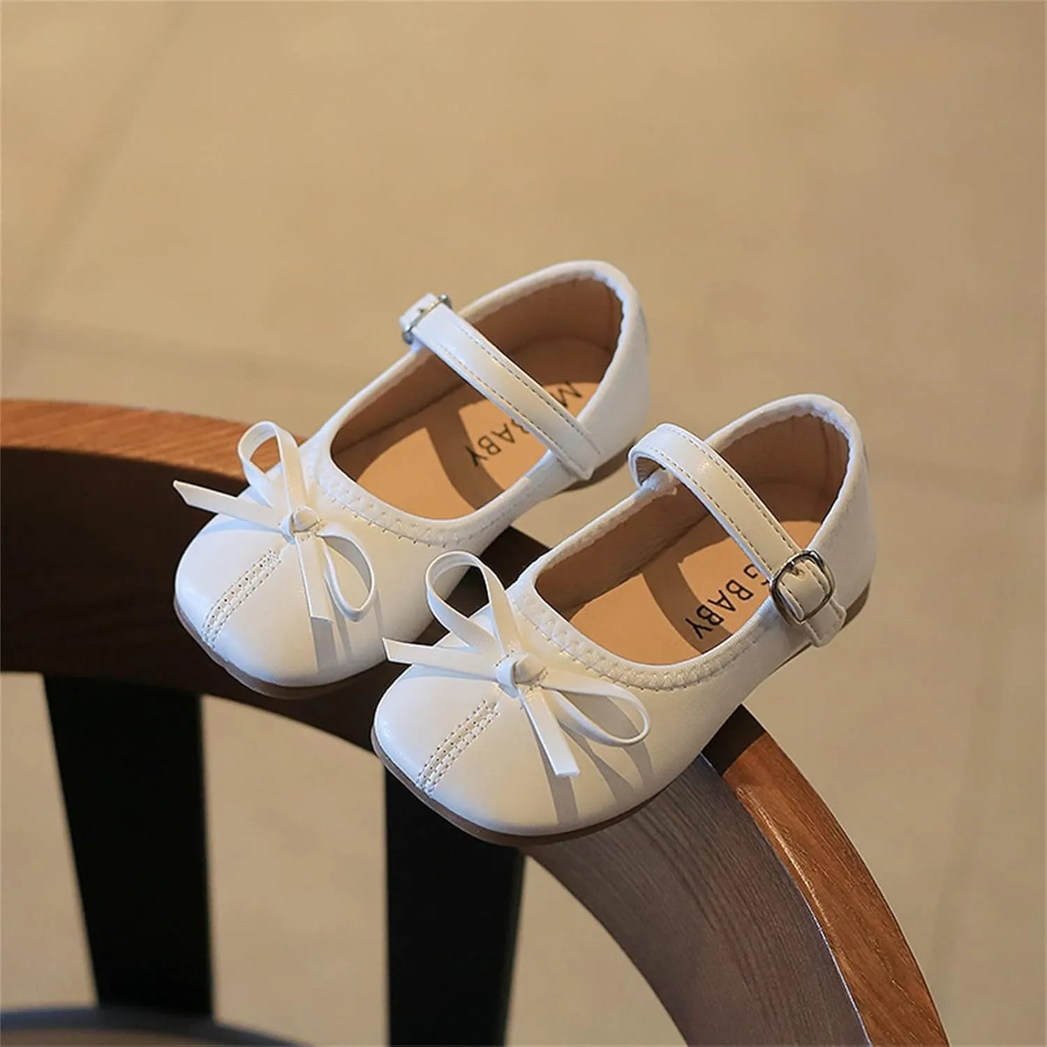 Toddler Dress Shoes Bowknot Mary Jane Shoes Girls Ballet Flat for Kids Wedding Pary niform Church Shoes
