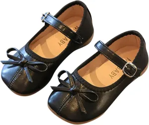 Toddler Dress Shoes Bowknot Mary Jane Shoes Girls Ballet Flat for Kids Wedding Pary niform Church Shoes
