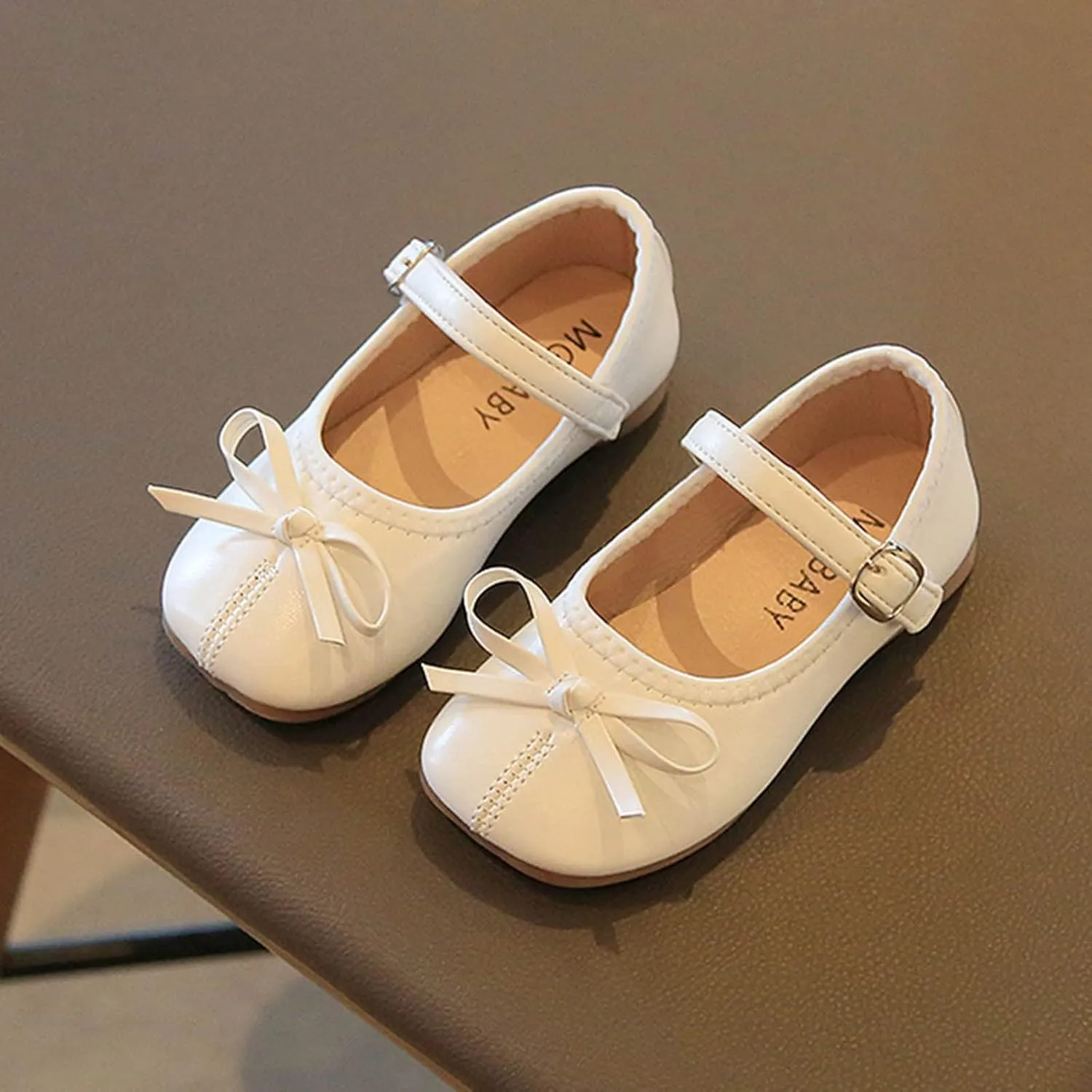 Toddler Dress Shoes Bowknot Mary Jane Shoes Girls Ballet Flat for Kids Wedding Pary niform Church Shoes