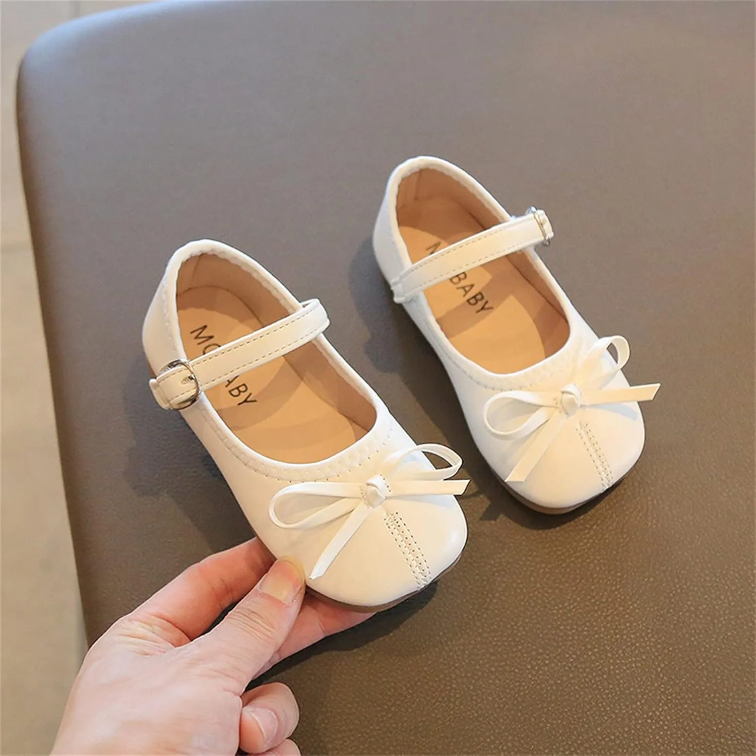 Toddler Dress Shoes Bowknot Mary Jane Shoes Girls Ballet Flat for Kids Wedding Pary niform Church Shoes