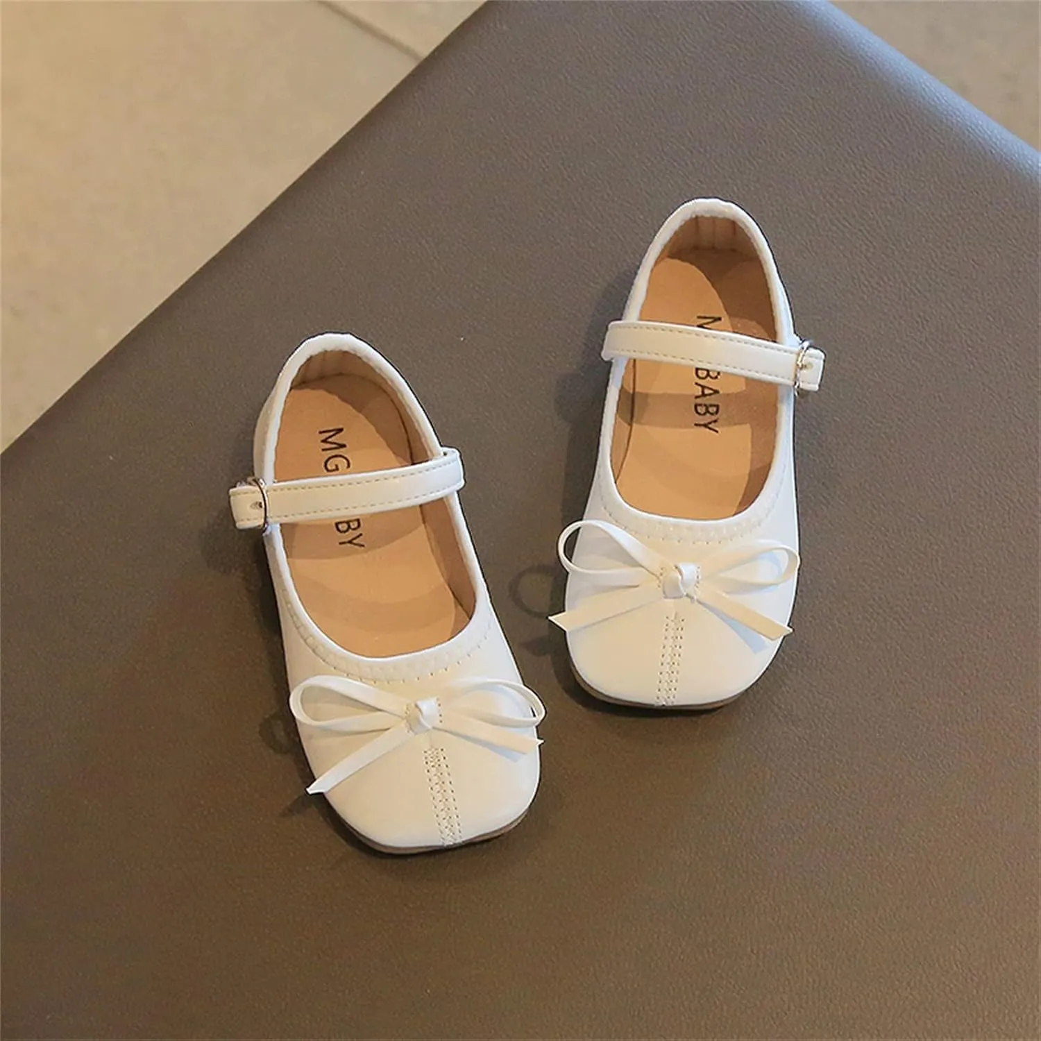 Toddler Dress Shoes Bowknot Mary Jane Shoes Girls Ballet Flat for Kids Wedding Pary niform Church Shoes