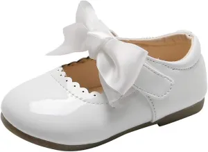 Toddler Flower Girl Dress Shoes Patent Bow Mary Jane Ballet Flats Wedding Party School Shoes Baby Church Shoes