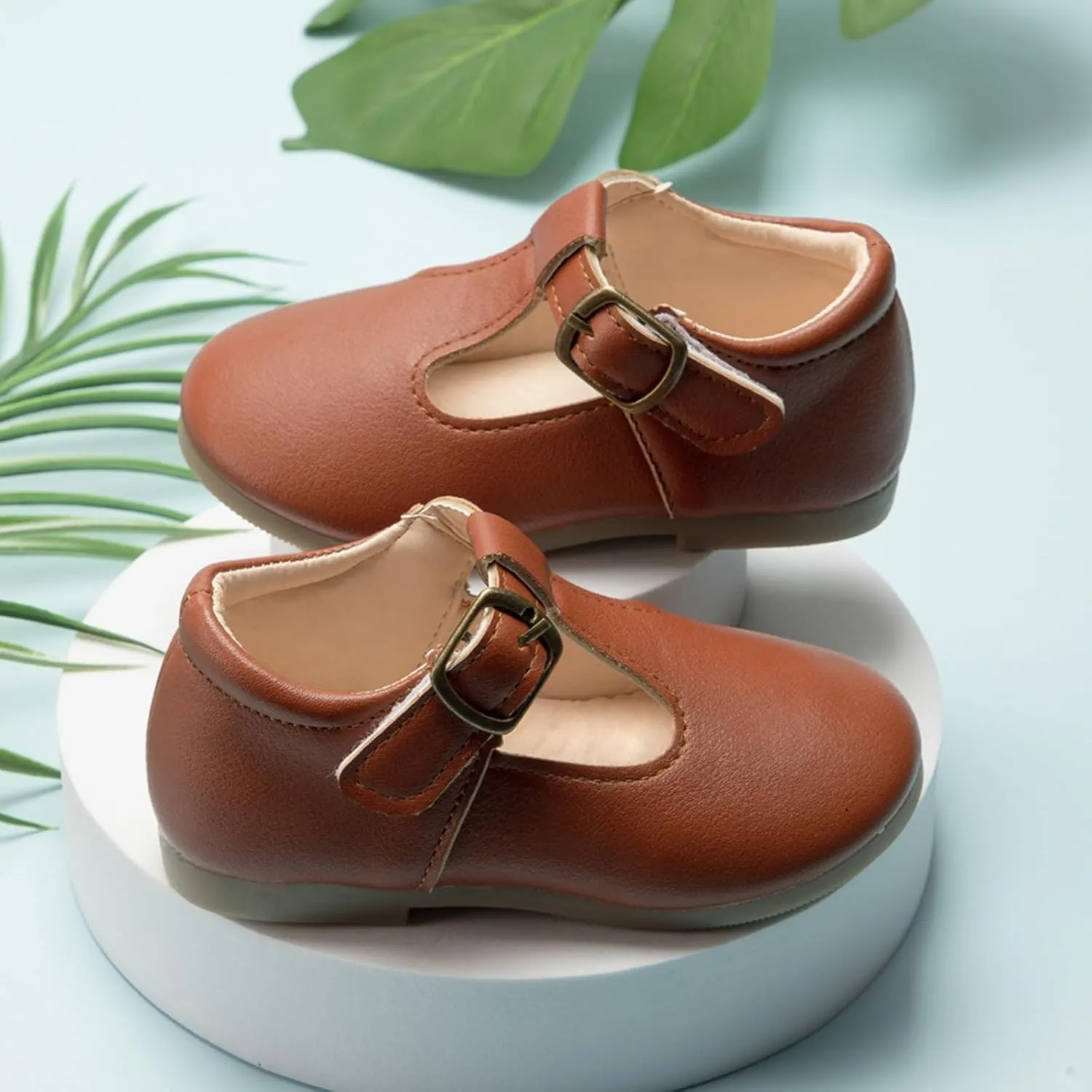 Toddler Girl Mary Jane Dress Shoes School Oxford Flats for Girl Wedding Party Shoes T-Strap Toddler Dress Shoes Girls