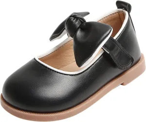 Toddler Girl Mary Jane Dress Shoes with Bow Flower Girl Shoes Little Girl School Uniform Shoes for Wedding Party