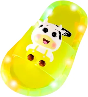 Toddler Girls Boys Light Up Slippers 2025 Stylish Cute Cartoon Animal Luminous Sandals for Girls Casual Slippers