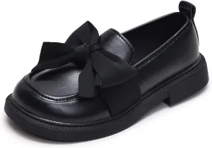 Toddler Girl??s Dress Shoes Comfort Bowtie Princess Oxford Style School Uniform Shoes Loafer Flats