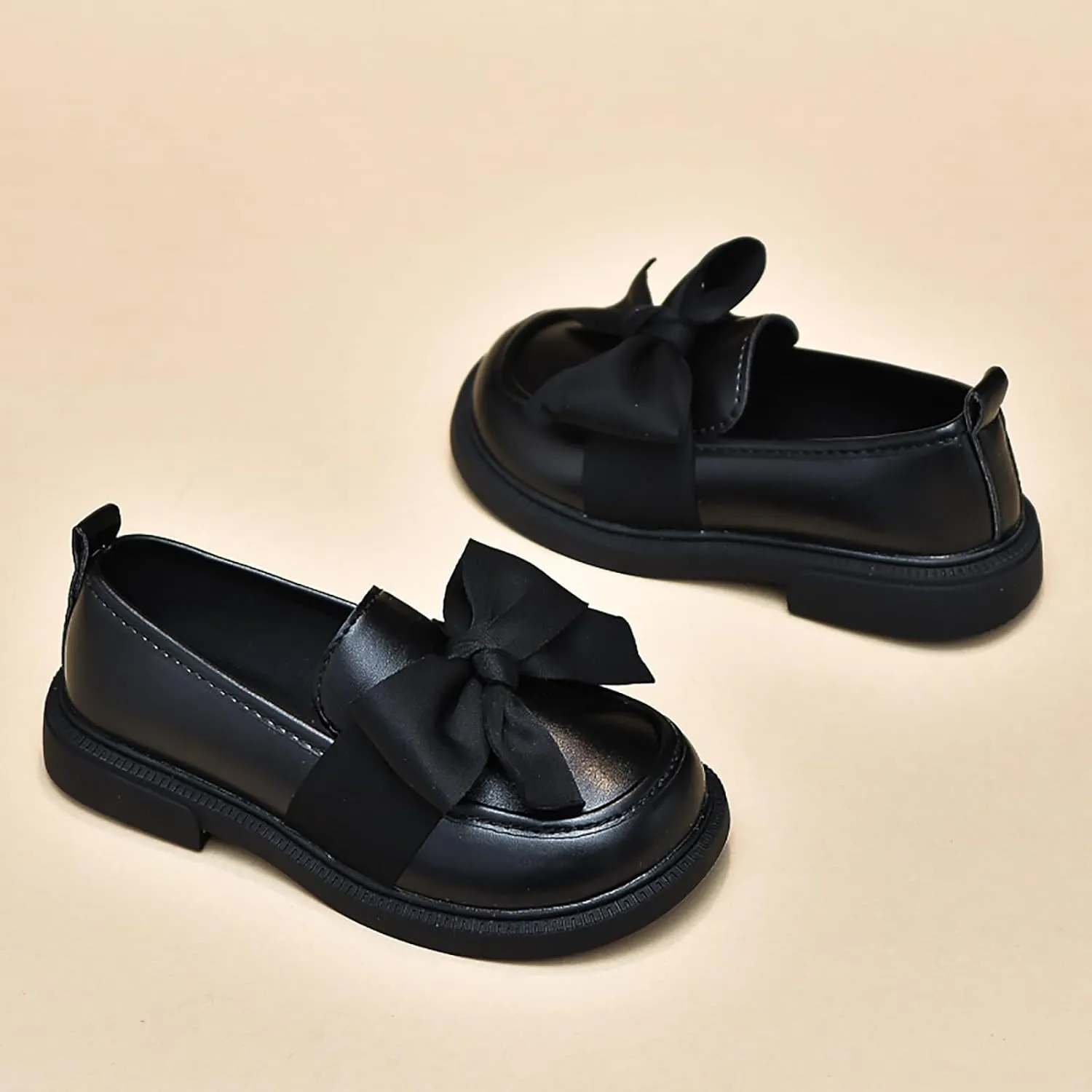 Toddler Girl??s Dress Shoes Comfort Bowtie Princess Oxford Style School Uniform Shoes Loafer Flats