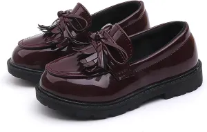 Toddler Girl??s Dress Shoes Comfort Tassel Princess Oxford Style School Uniform Shoes Loafer Flats