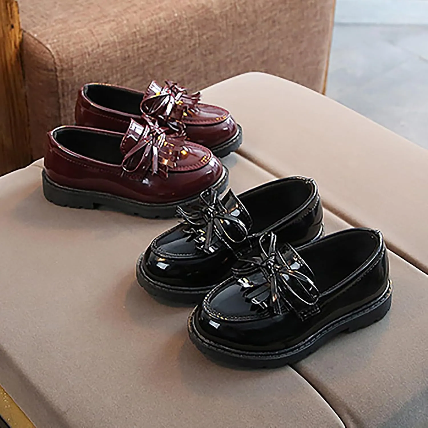 Toddler Girl??s Dress Shoes Comfort Tassel Princess Oxford Style School Uniform Shoes Loafer Flats
