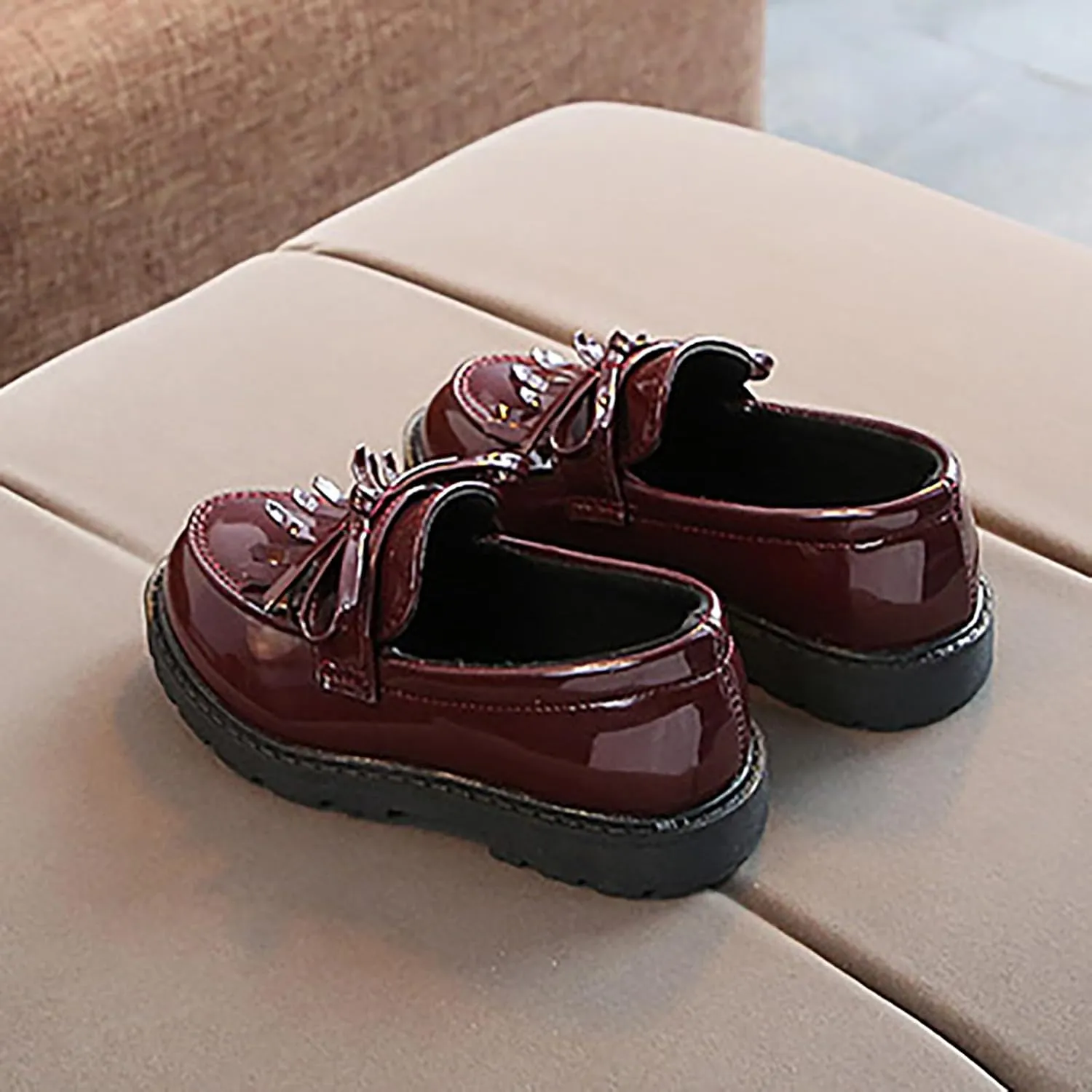 Toddler Girl??s Dress Shoes Comfort Tassel Princess Oxford Style School Uniform Shoes Loafer Flats