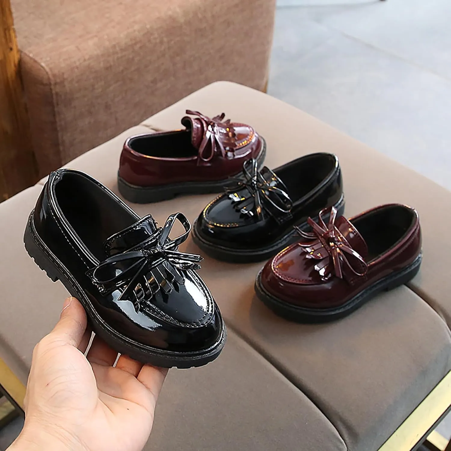 Toddler Girl??s Dress Shoes Comfort Tassel Princess Oxford Style School Uniform Shoes Loafer Flats