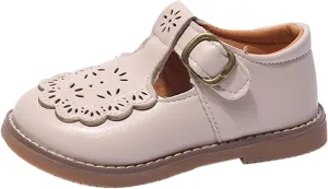 Toddler Girls Mary Jane School Shoes Flower Dress Shoes Uniform School Oxford Flats for Girl Party Wedding Shoes