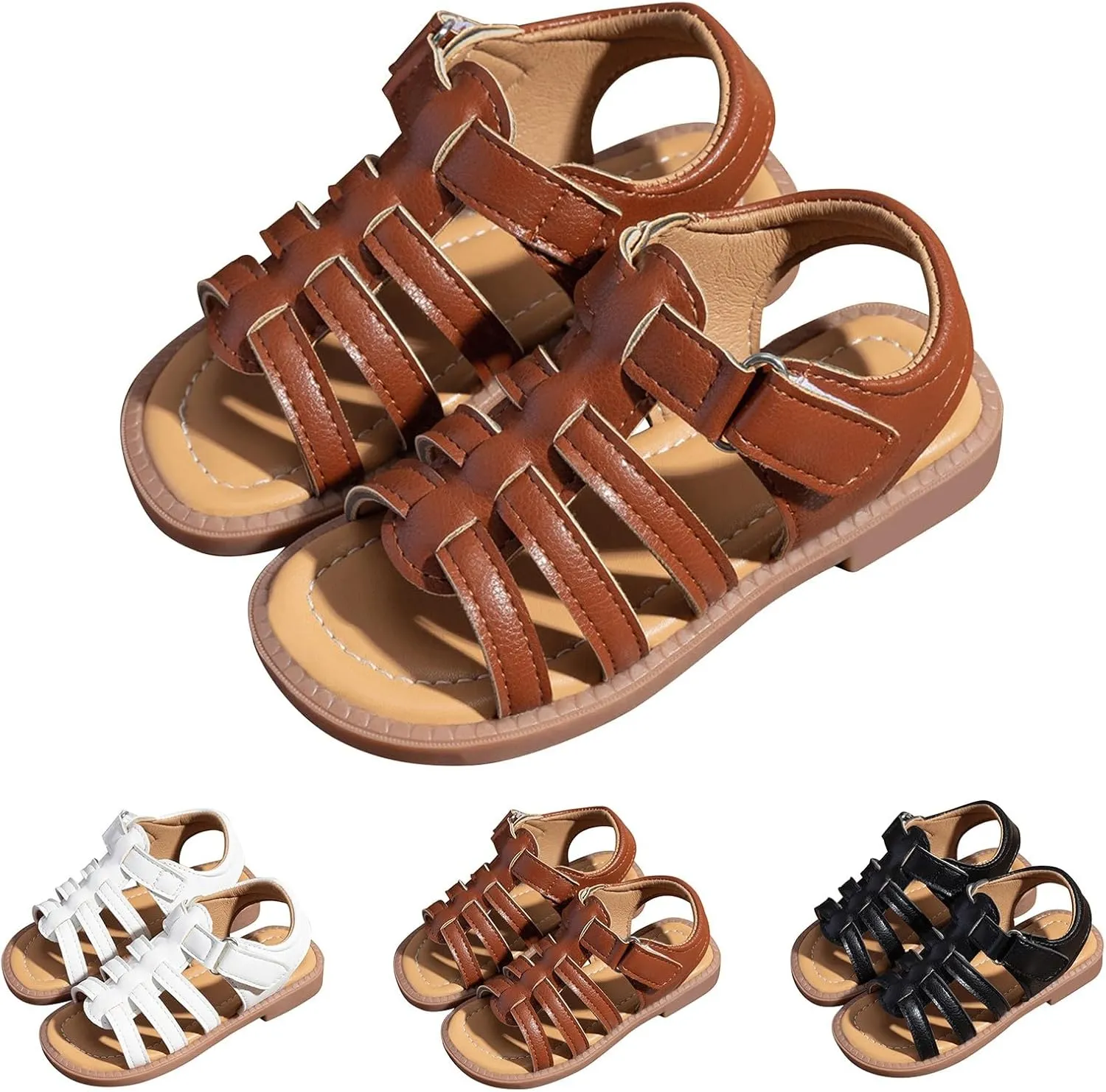 Toddler Girls Open Toe Beach Sandals Hollow Breathable Comfortable Holiday Casual Girls Slippers Kids Summer Sandals