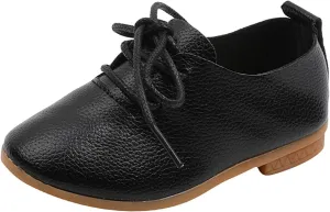 Toddler Little Girls Boys British Style Lace-Up Saddle Shoes Casual ??xfords Baptism School Girls Warm Boots Size 6
