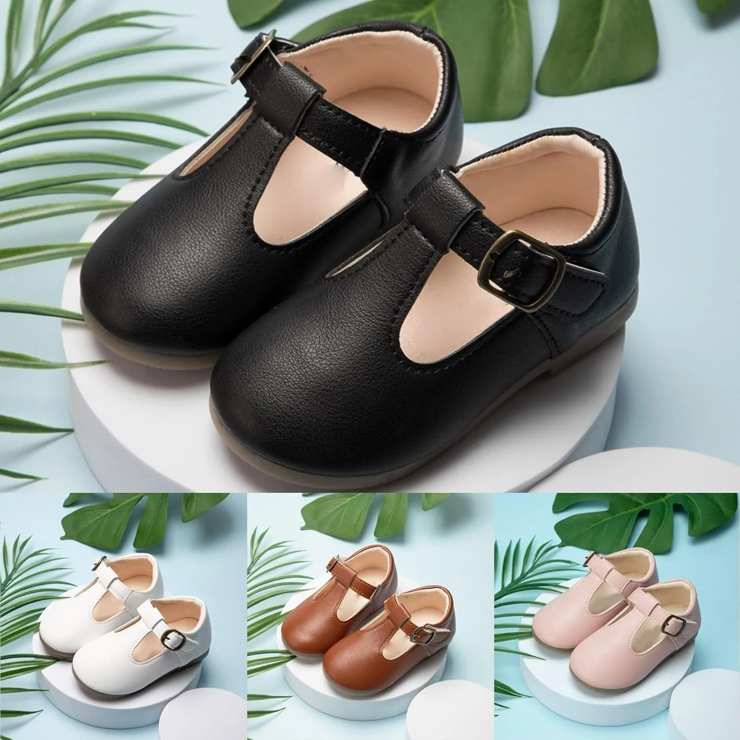 Toddler Little Girls Mary Jane Dress Shoes School Oxford for Girls Flat?? Wedding Part?? T-Strap Uniform Shoes
