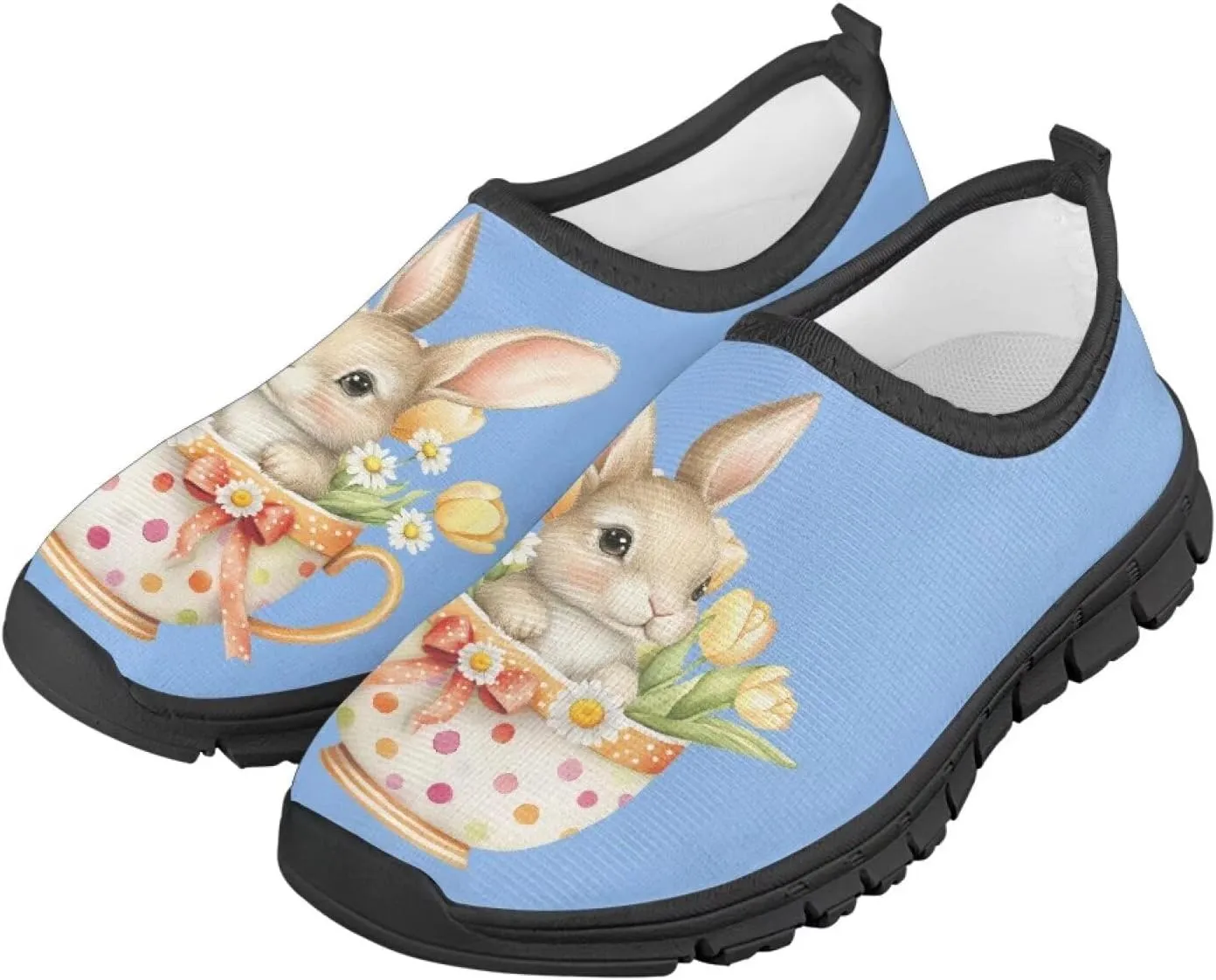 TODIYADDU Girls Easter Shoes Kids Lightweight Mesh Sneakers Casual Athletic Sneaker