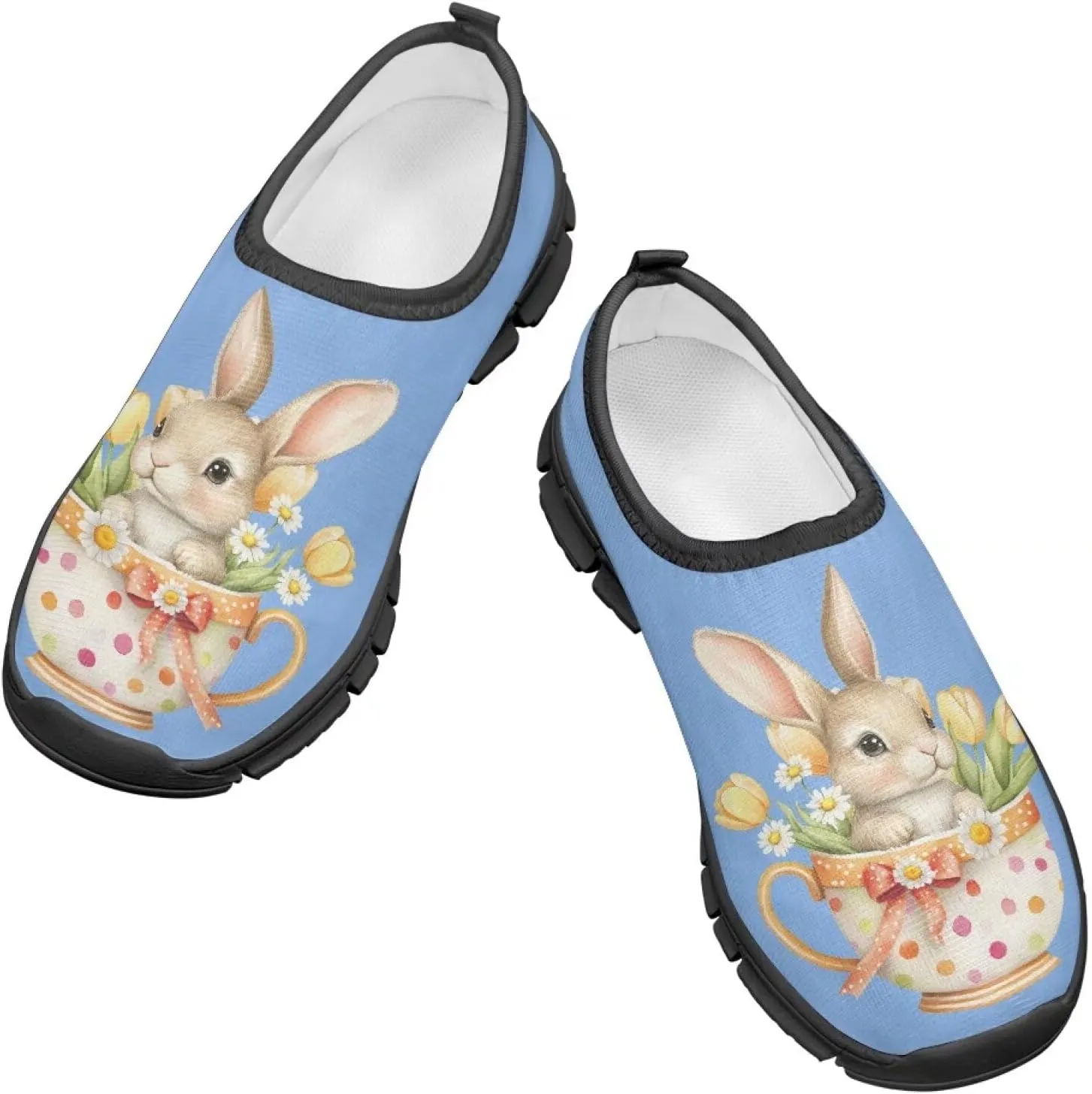 TODIYADDU Girls Easter Shoes Kids Lightweight Mesh Sneakers Casual Athletic Sneaker
