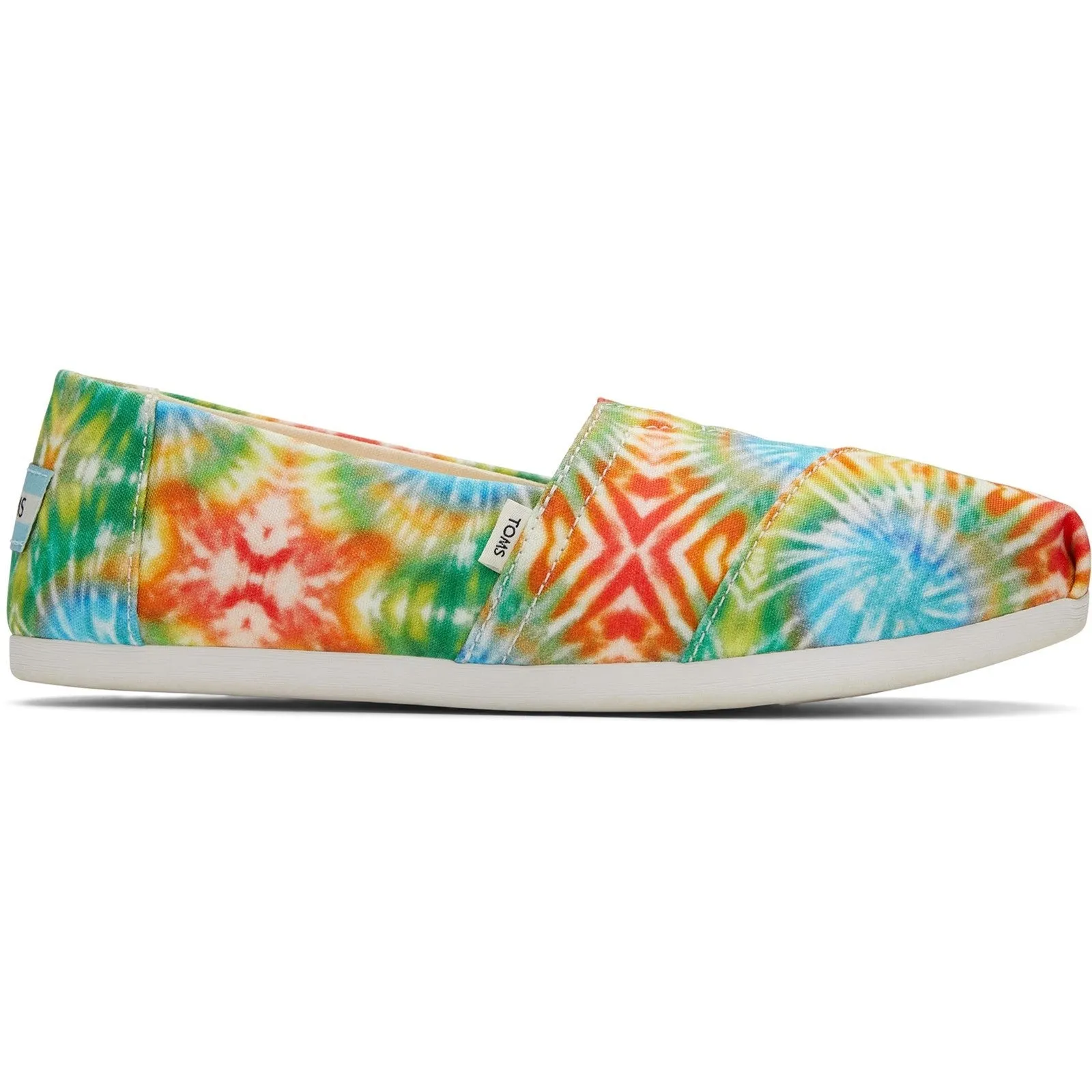 Toms Alpargata 10017812 Ladies Red Multi Textile Vegan Slip On Shoes
