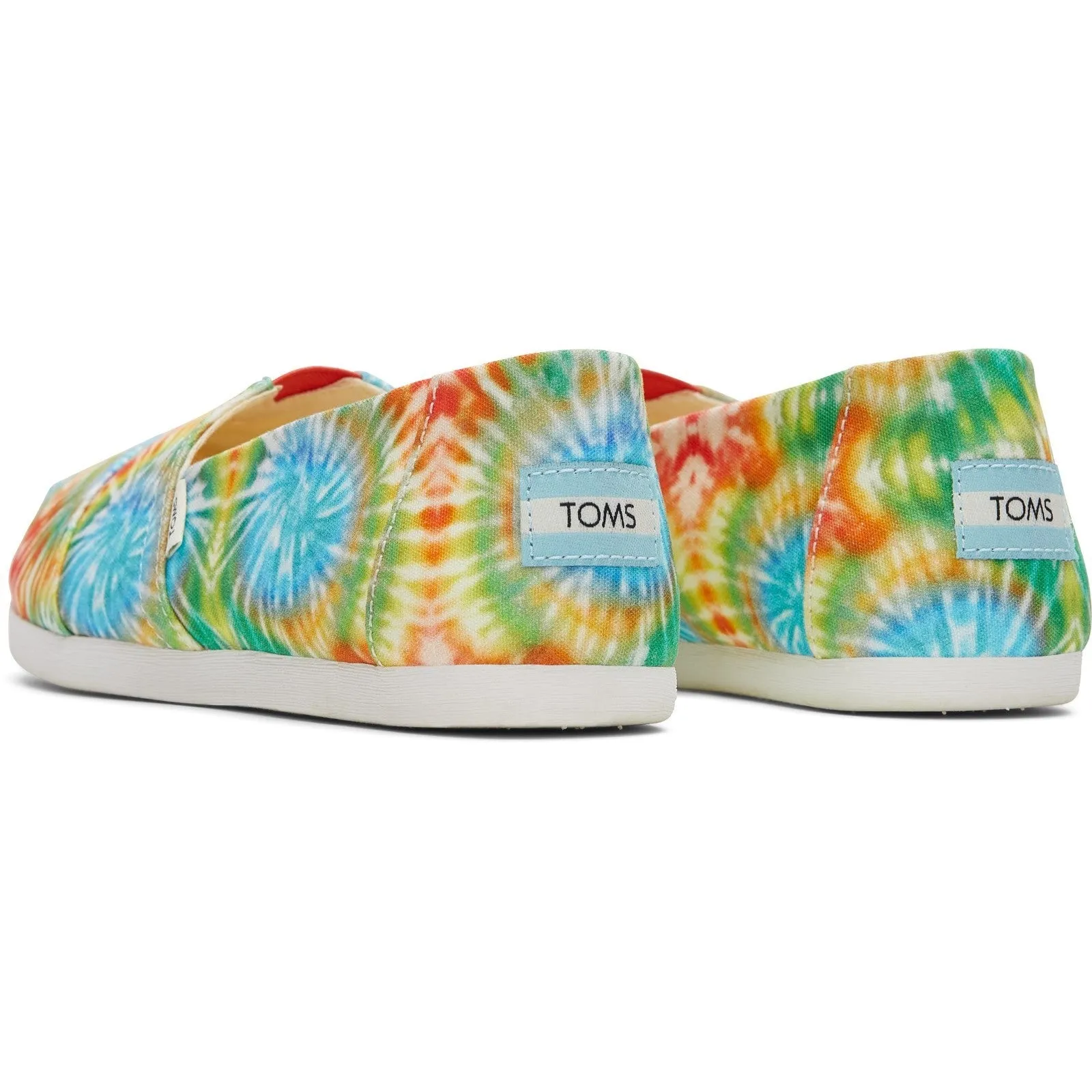 Toms Alpargata 10017812 Ladies Red Multi Textile Vegan Slip On Shoes