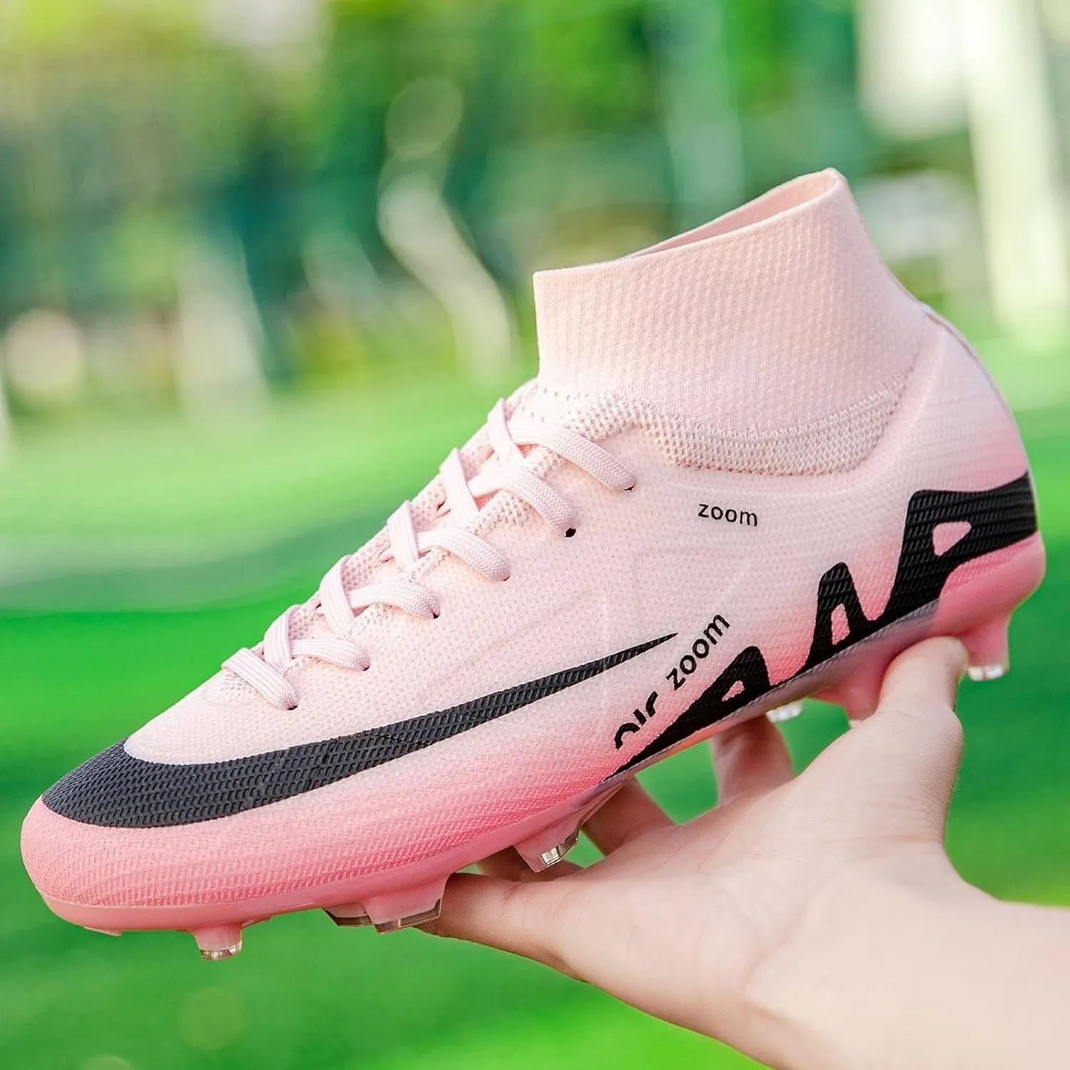 Unisex-Adult Soccer Cleats Athletic, Comfortable Mid-top Breathable Football Cleats for Big Boys Turf
