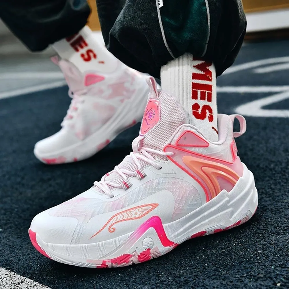 Unisex Basketball Non Slip Wear-Resistant Shock-Absorbing Lightweight Breathable Sports Boots
