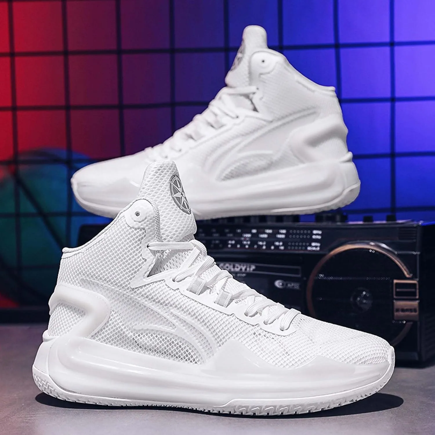 Unisex Basketball Shoes Anti Slip Wear-Resistant Shock-Absorbing Couple's Fashionable Sports Training Boots