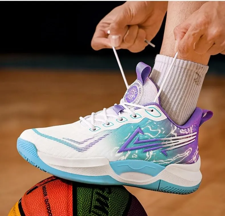 Unisex Basketball Shoes Breathable Anti Slip Wear-Resistant Shock-Absorbing Youth Sports Training Boots