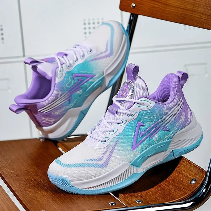 Unisex Basketball Shoes Breathable Anti Slip Wear-Resistant Shock-Absorbing Youth Sports Training Boots