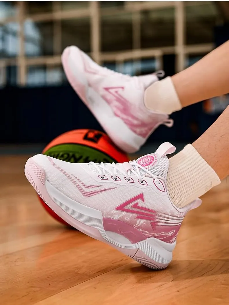 Unisex Basketball Shoes Breathable Anti Slip Wear-Resistant Shock-Absorbing Youth Sports Training Boots