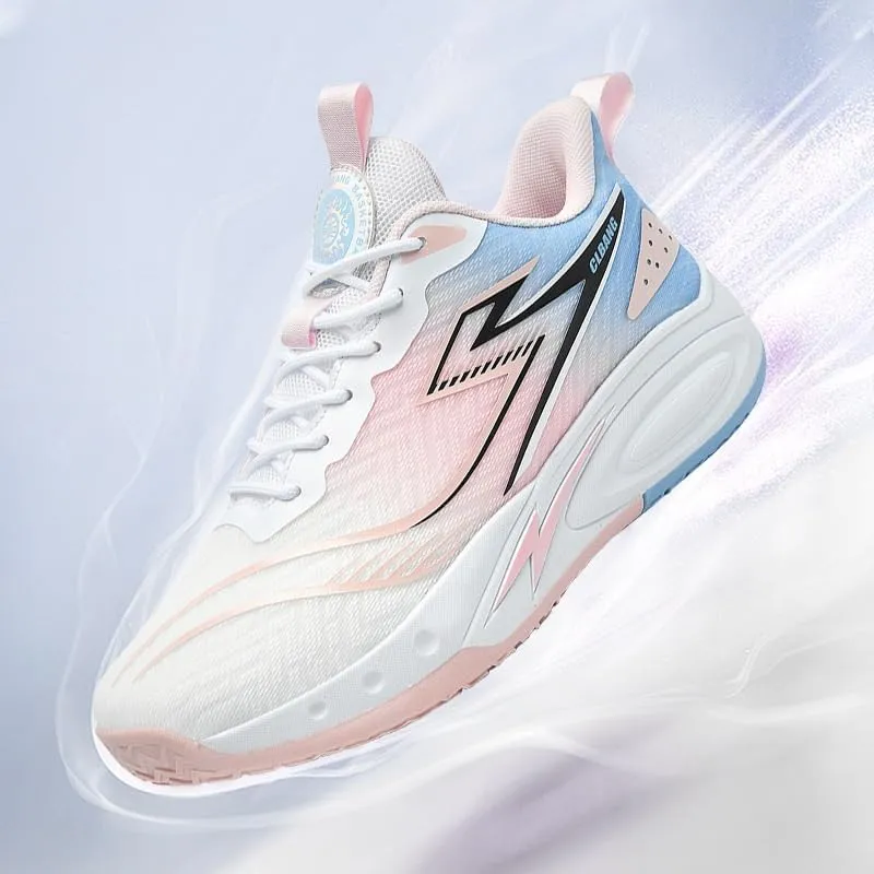 Unisex Basketball Shoes Fashionable Color Blocking Breathable Wear-Resistant Shock-Absorbing Sports Training Boots