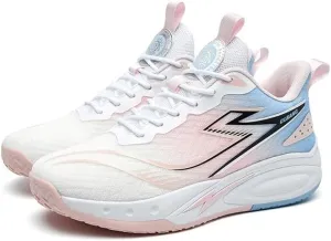 Unisex Basketball Shoes Fashionable Color Blocking Breathable Wear-Resistant Shock-Absorbing Sports Training Boots