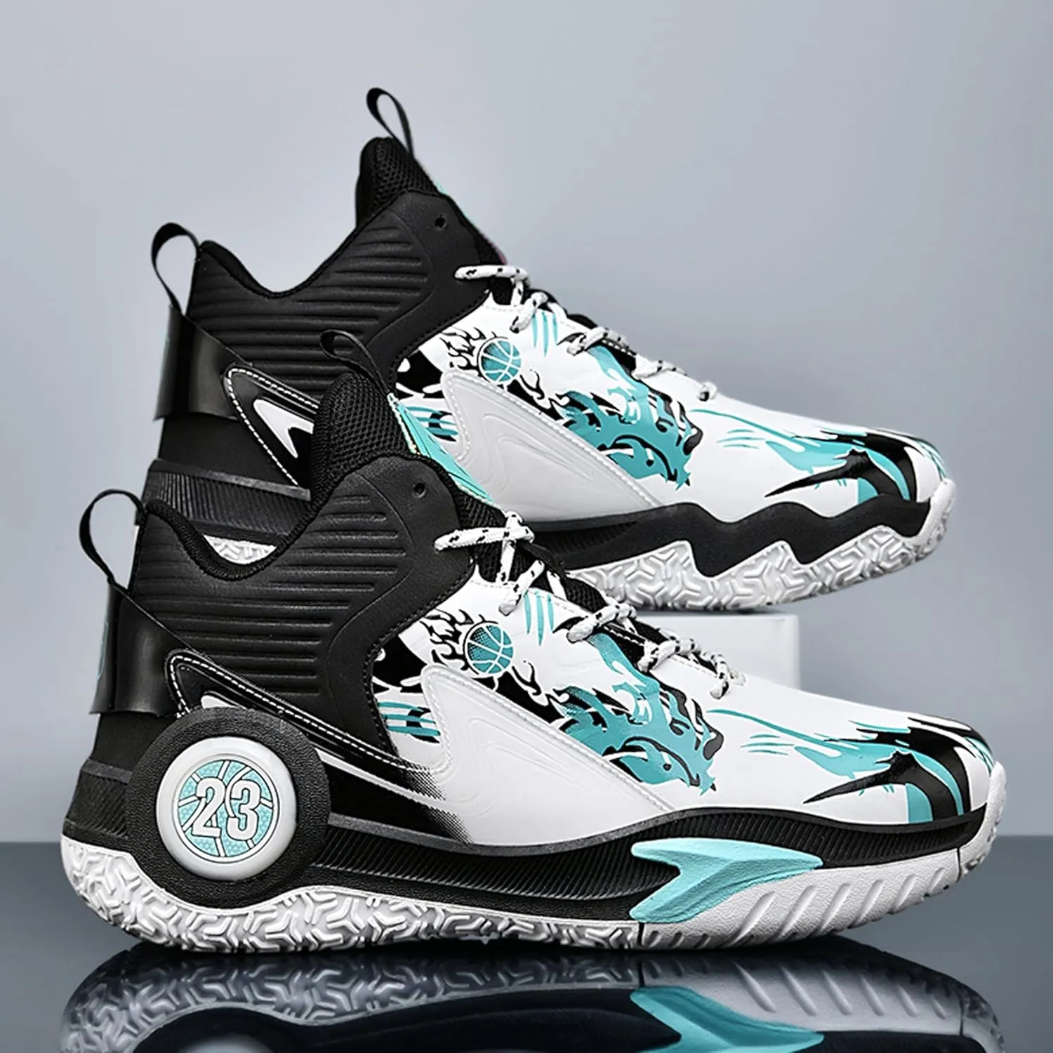Unisex Basketball Shoes Lightweight Soft Soled Shock-Absorbing Anti Slip Wear-Resistant Sports Training Boots