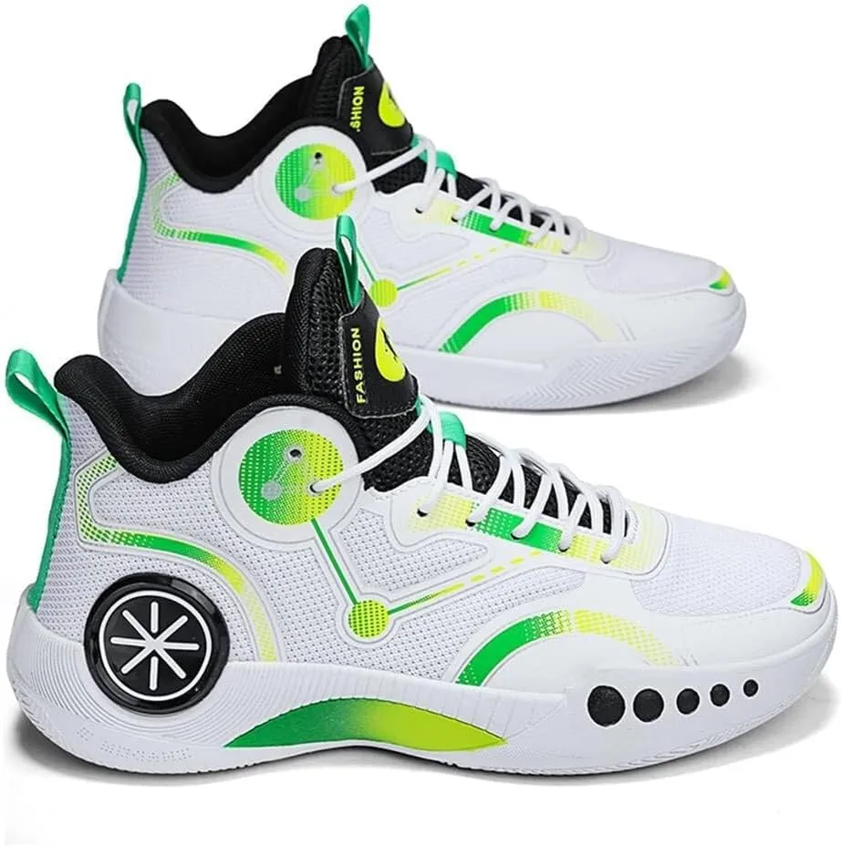 Unisex Fashionable Basketball Shoes Shock-Absorbing Anti Slip Breathable Youth Outdoor Sports Training Shoes