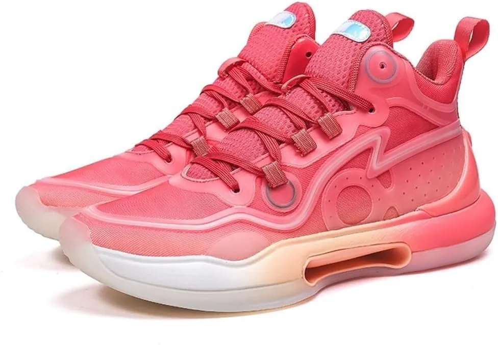 Unisex High Top Basketball Shoes are Breathable, Lightweight Shock-Absorbing Comfortable for Sports Training