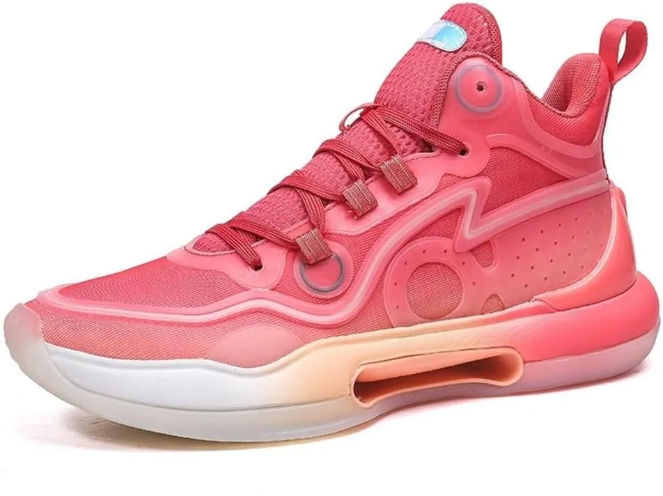 Unisex High Top Basketball Shoes are Breathable, Lightweight Shock-Absorbing Comfortable for Sports Training