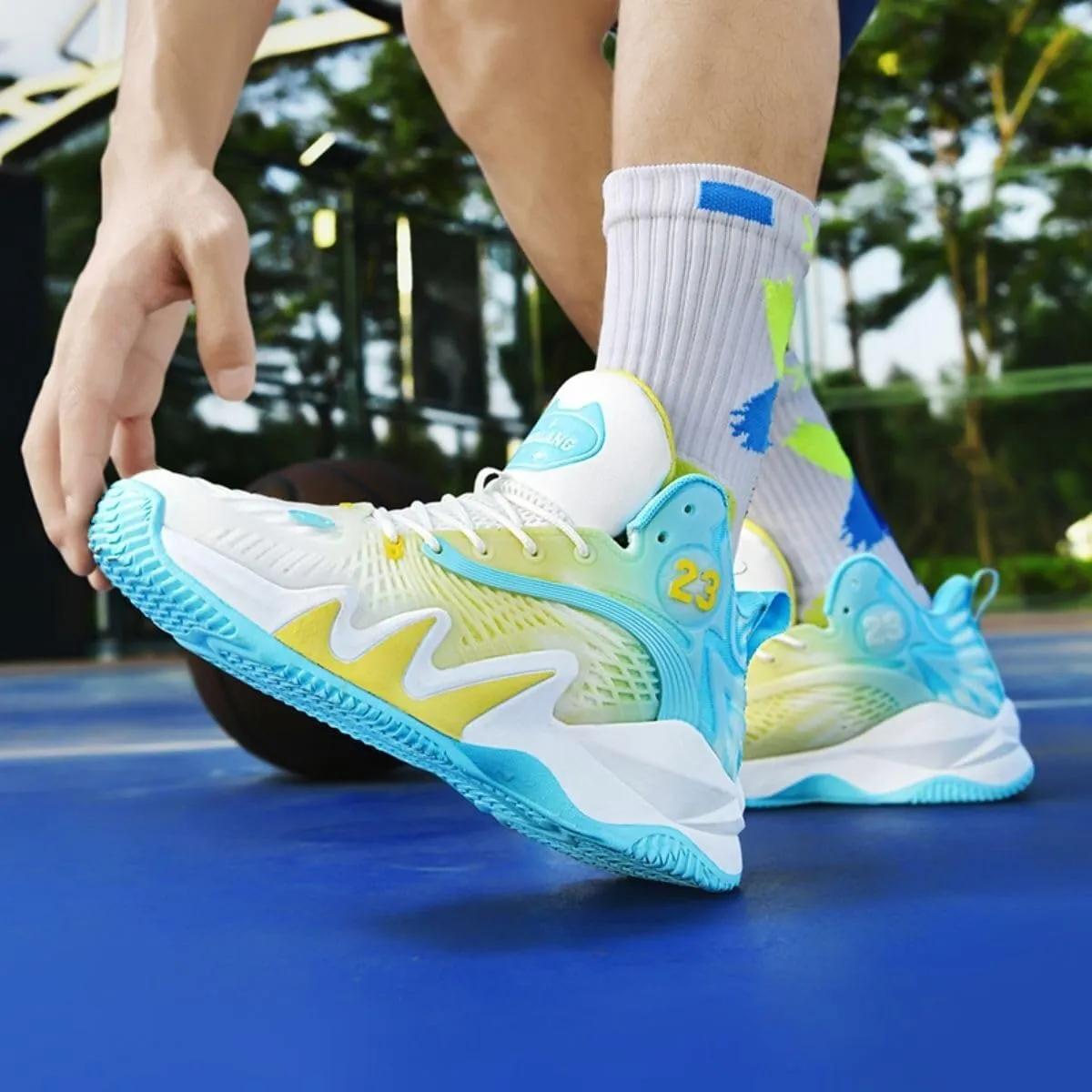 Unisex High top Basketball Sports Breathable Shock-Absorbing Anti Slip Youth Running Training Boots