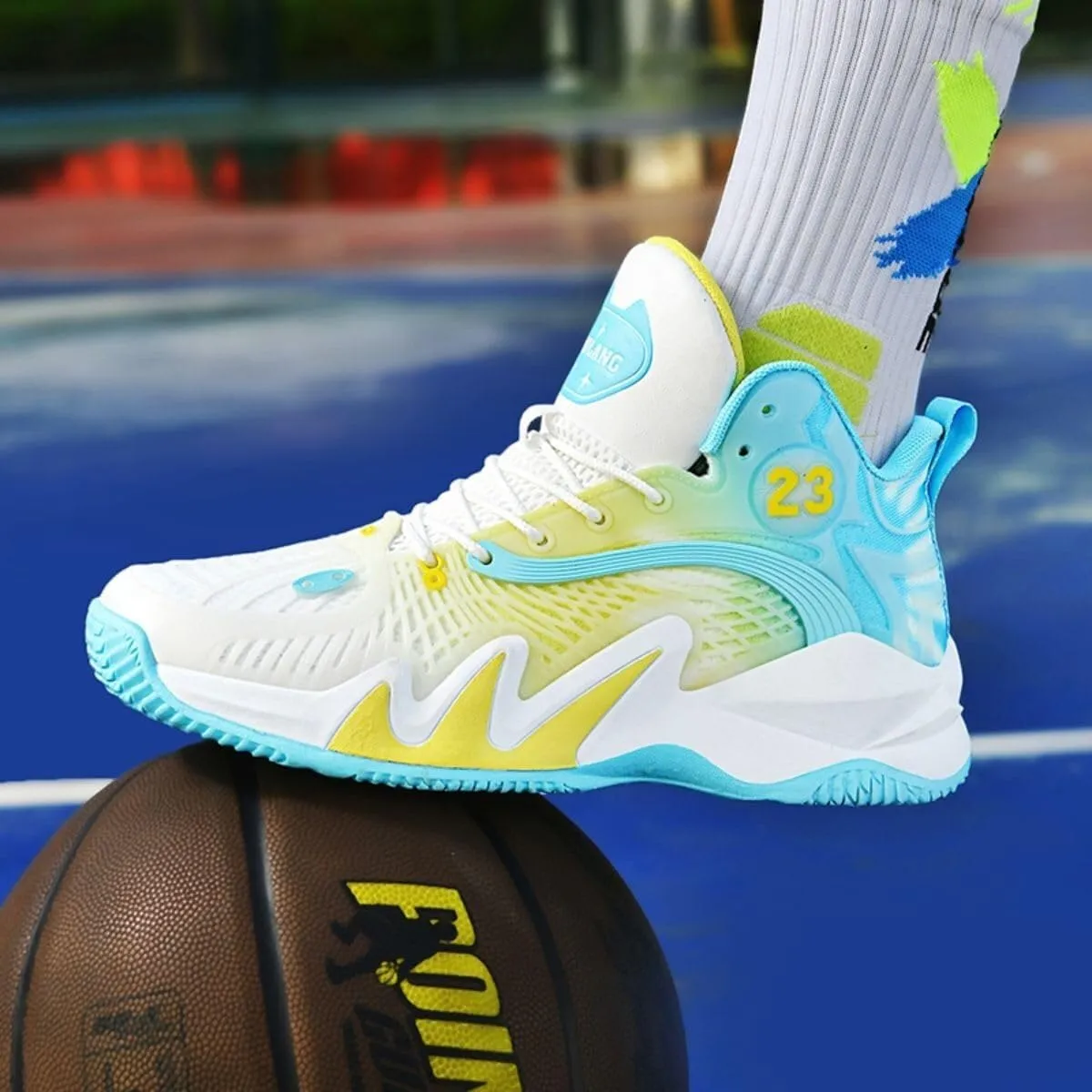 Unisex High top Basketball Sports Breathable Shock-Absorbing Anti Slip Youth Running Training Boots
