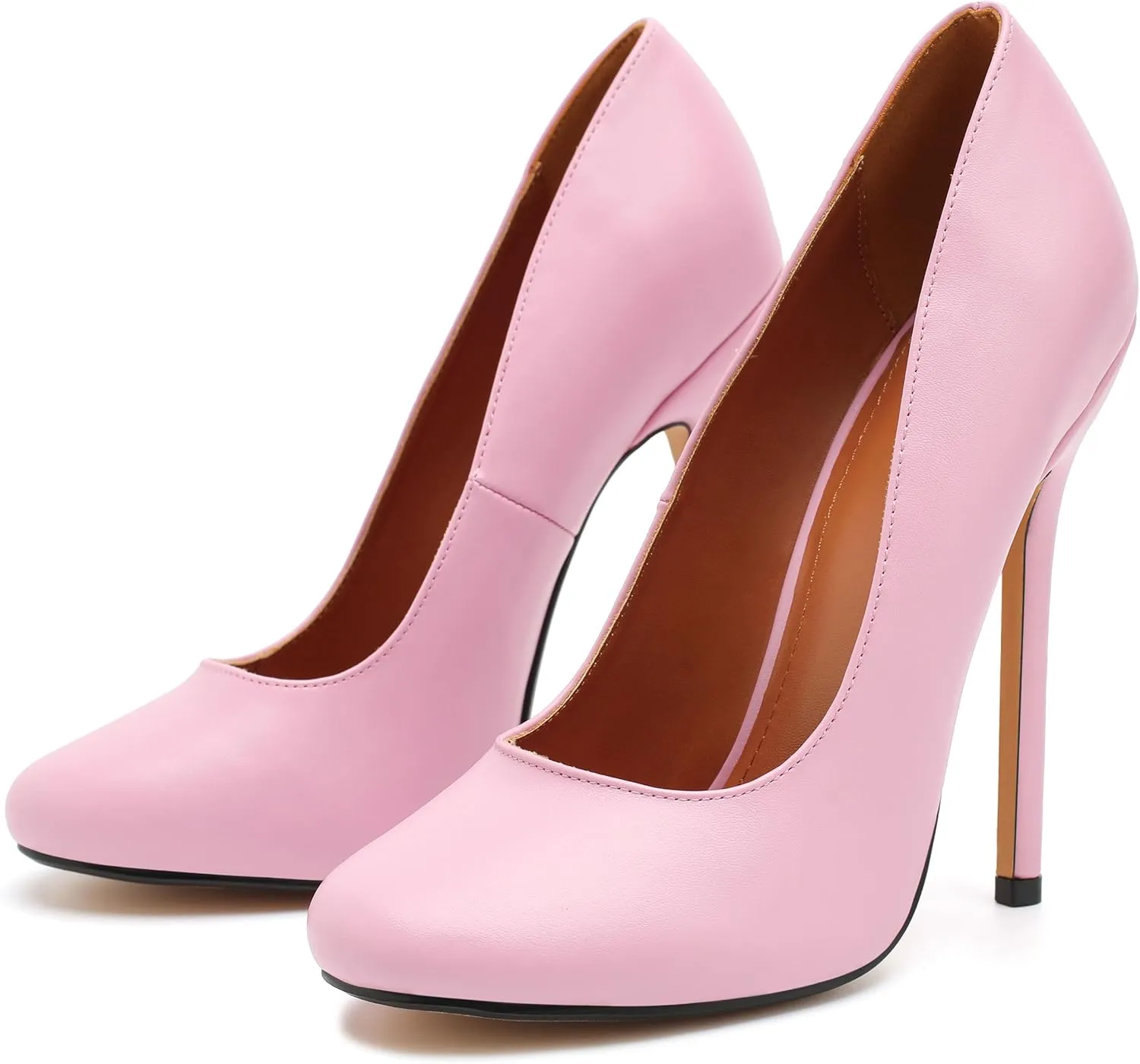 Unisex Men's Women's Round Toe High Heels Stiletto Pumps Dress Party Shoes