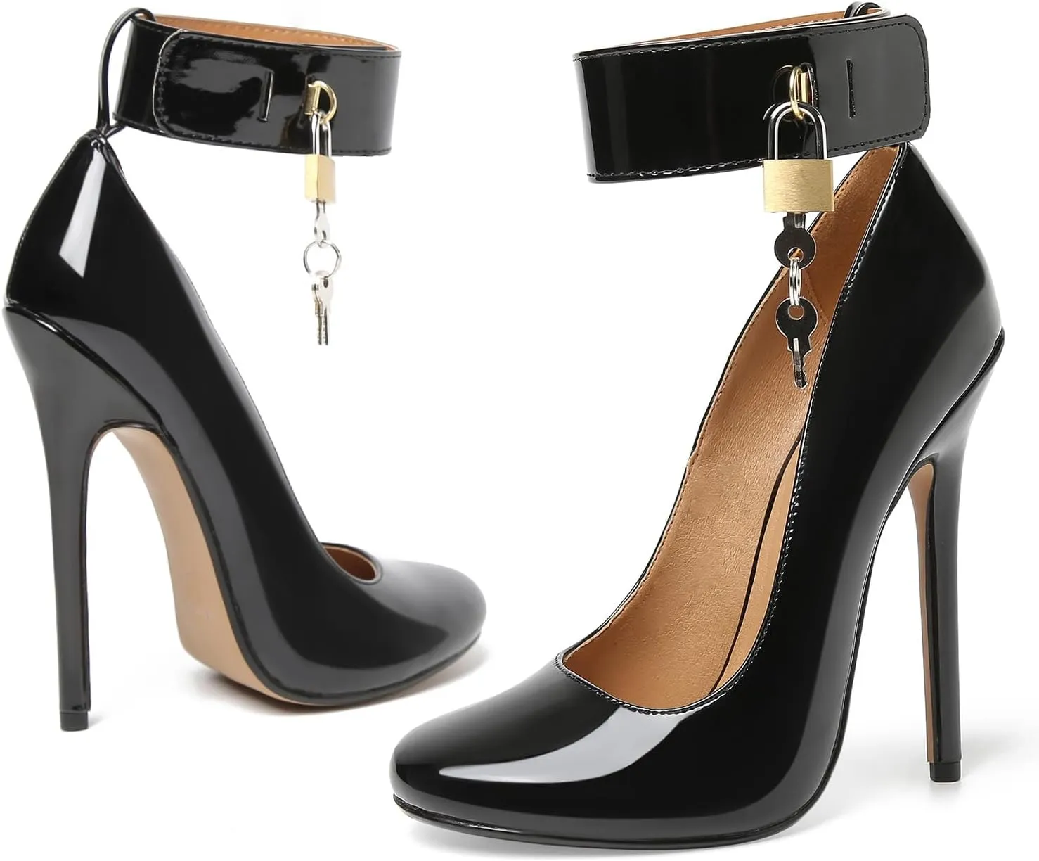 Unisex Men's Women's Round Toe High Heels Stiletto Pumps Dress Party Shoes