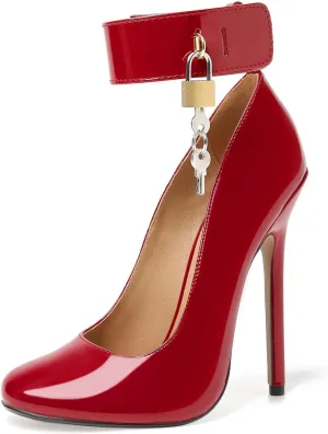 Unisex Men's Women's Round Toe High Heels Stiletto Pumps Dress Party Shoes